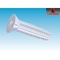 PH FLAT TRS, FULL TRI-LOBE, H, T, ZINC & CLEAR, BAKE, WAX, SAE J81_6